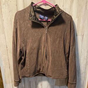 Jacket brown velour by Mountain Lake casual size petite